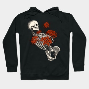 red spider lily and skeleton design Hoodie
